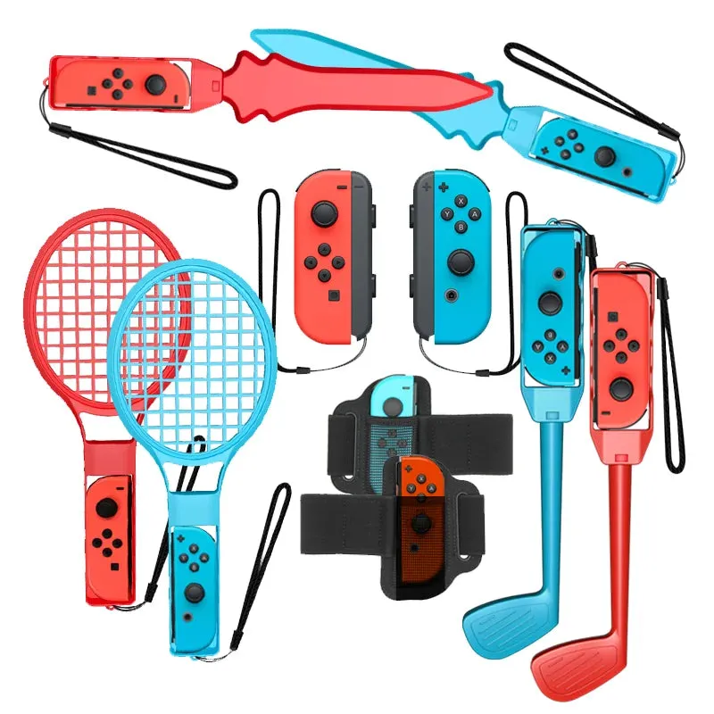 Switch Sports Accessories Bundle -10 in 1 Family Accessories Kit for NS Sports Games Compatible with Switch/OLED