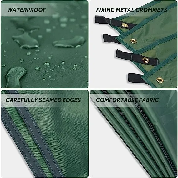 Terra Hiker Camping Tarp, Waterproof Picnic Mat, Multifunctional Tent Footprint with Drawstring Carrying Bag for Picnic, Hiking