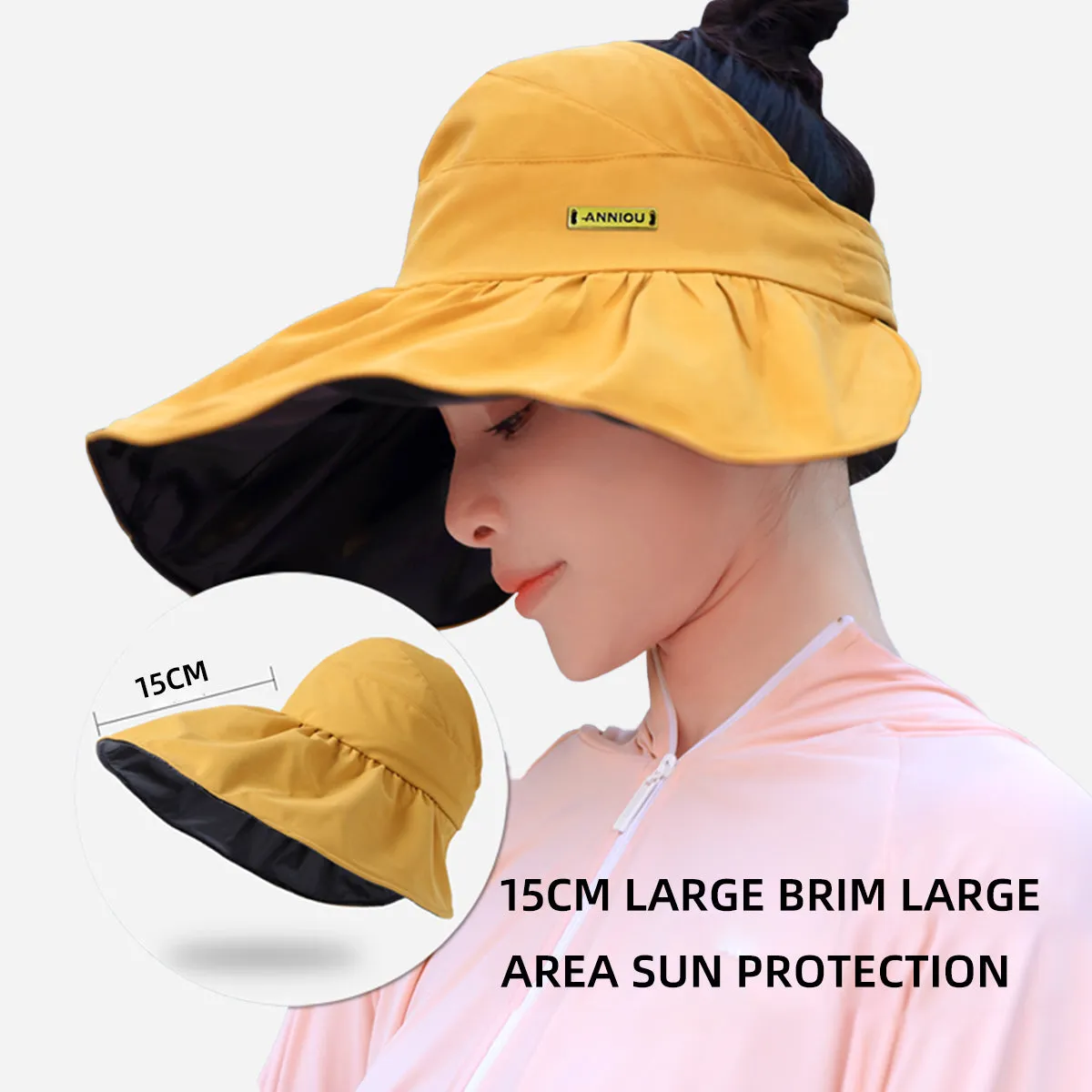 UPF50  UV Vinyl Sun Protection Top Hat