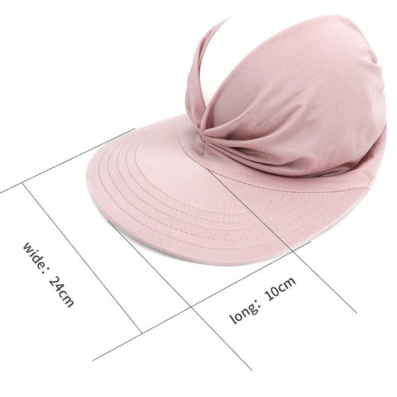 Womens Sun Visor Hat Wide Brim Summer UPF 50  UV Protection Beach Sport Cap