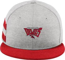 York Devils New Era Shadow Heather Striped Flat Bill Snapback Cap