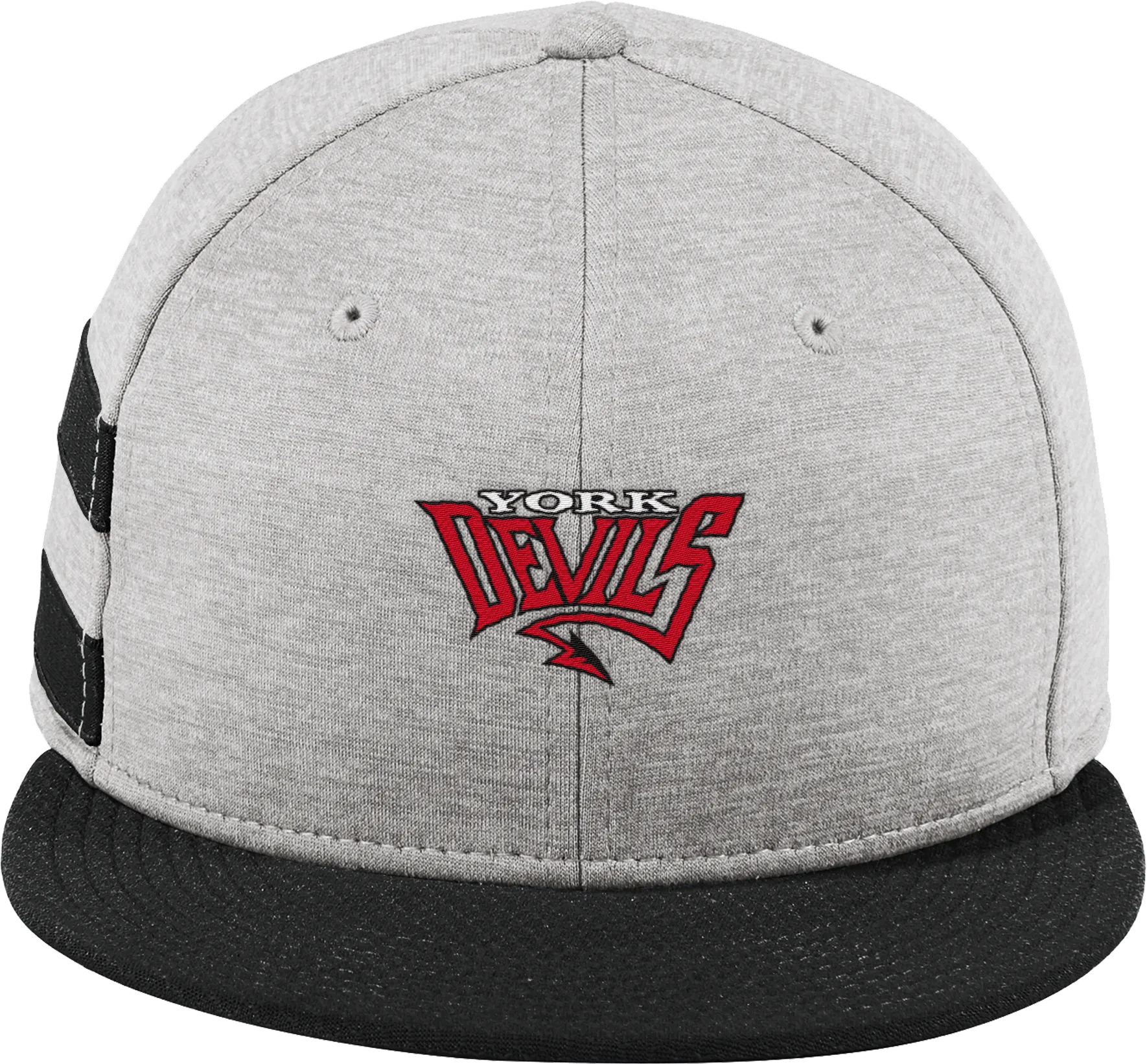 York Devils New Era Shadow Heather Striped Flat Bill Snapback Cap
